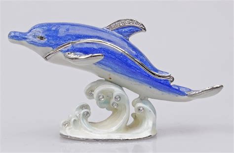 metal box with dolphins on it|Amazon.com: Dolphin Trinket Box.